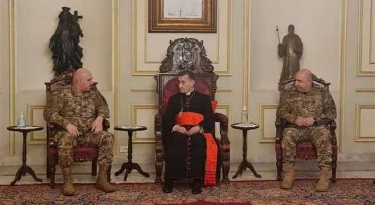 الراعي نوّه بالجهود التي يبذلها
الجيش اللبناني في الحفاظ على الأمن