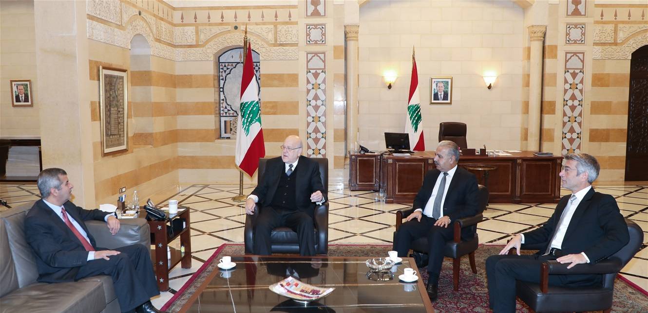 ميقاتي استقبل وزيري الطاقة في الاردن وسوريا بحضور فياض