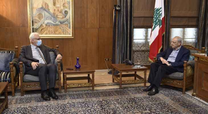 بري هنأ ميتسولا بإنتخابها رئيسة للبرلمان الأوروبي
القرم: بحثنا في تفعيل القانون 431
وتعيين الهيئة الناظمة و"ليبان تليكوم"