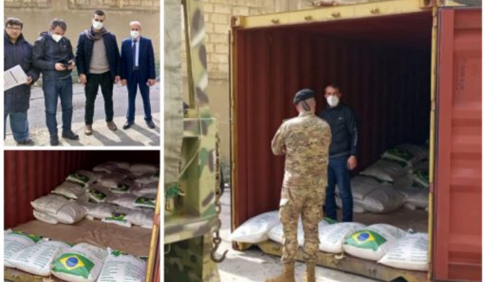 خير سلم الجيش وقوى الامن هبة الارز المقدمة من البرازيل