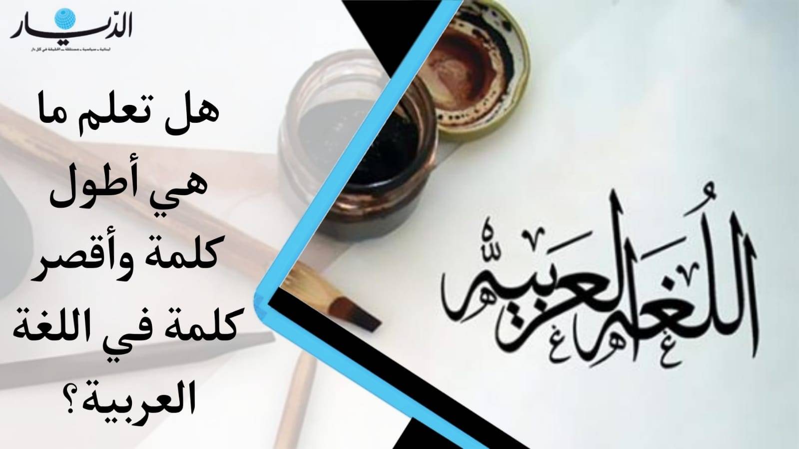 تعرفوا على أقصر وأطول كلمة في اللغة العربية (فيديو)