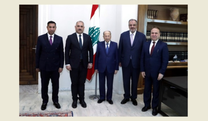 عون شدد امام وزير الصناعة العراقي على انفتاح
لبنان على جميع الدول العربية للنهوض بقطاعاته