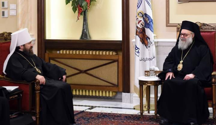 يوحنا العاشر التقى وفدا كنسياً روسياً