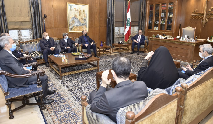بري استقبل وزير الخارجية الايراني