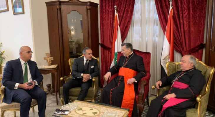 استقبل مساعد وزير الخارجيّة المصري.. وزار السفير البابوي
الراعي: الحلّ أن يكون لبنان حياديّاً.. ويجب عقد مؤتمر كالطائف
موسى: جاهزون لمساعدة لبنان.. ونسعى لنهوضه من الكبوة