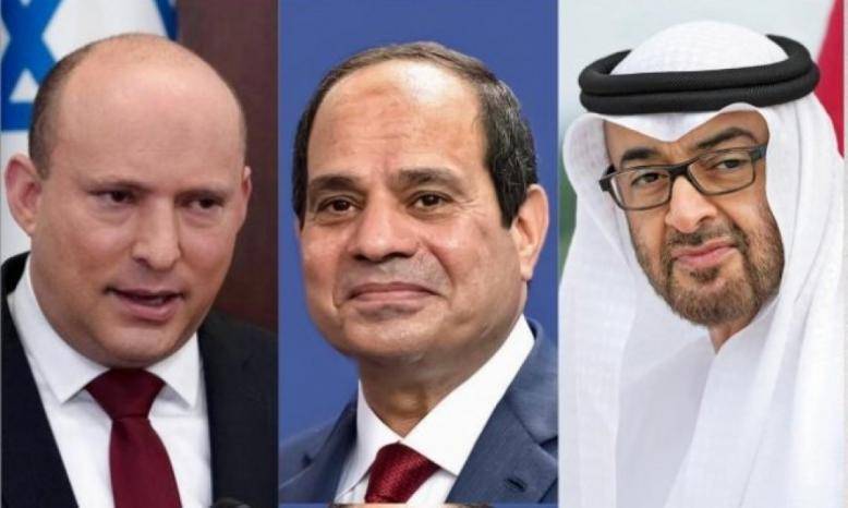 قمة ثلاثية تجمع السيسي وبن زايد وبينيت في شرم الشيخ