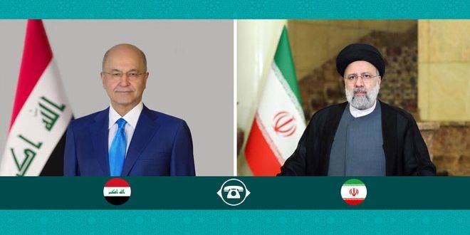 رئيسي وصالح يُؤكدان ضرورة
التعاون الفاعل بين إيران والعراق