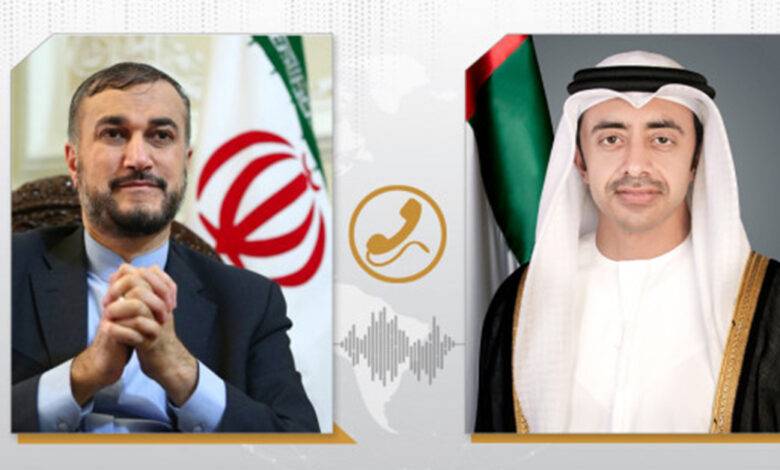 ماذا دار في الإتصال الهاتفي بين بن زايد وعبد اللهيان؟