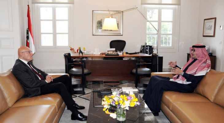 تمام سلام التقى البخاري: السفير اطلعني على جهود كبيرة بالتعاون مع دول لمساعدة اللبنانيين