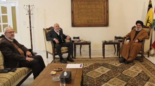 نصر الله التقى كمال الخير
وتداولا الشؤون الإنتخابية