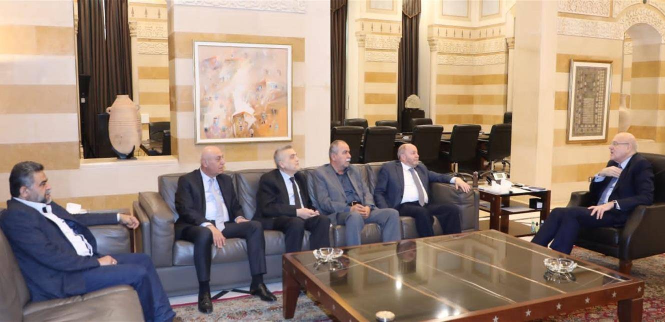 ميقاتي يستأنف عمله في السراي بإجتماع مع "العمالي العام" وجمعية المصارف