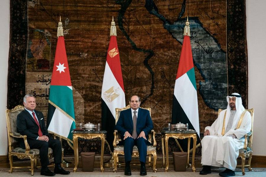 قمة القاهرة: تعهد أردني مصري إماراتي بالعمل لوقف التصعيد بالقدس