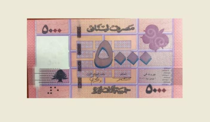 5000 ليرة جديدة في التداول