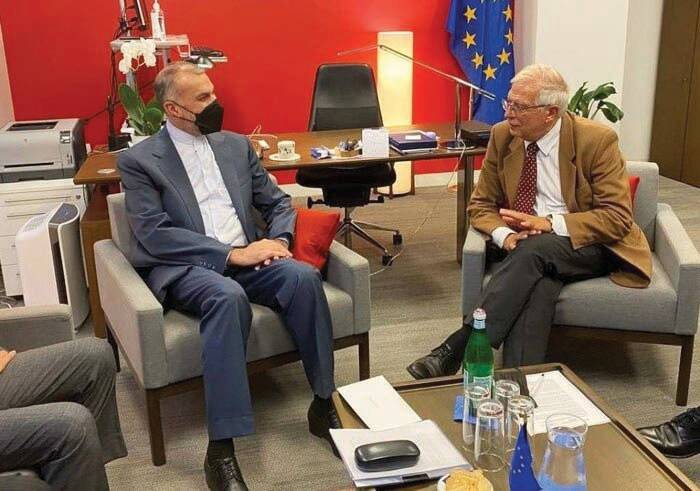 بوريل: ملف المفاوضات بشأن النووي الإيراني أعيد فتحه
عبد اللهيان: بالإمكان التوصل الى اتفاق جيد