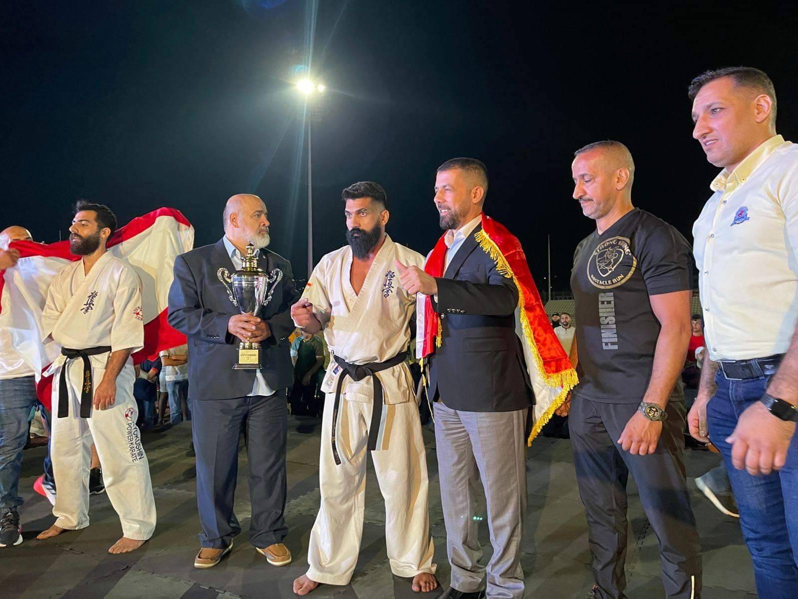 العراق يحصد المركز الاول بالبطولة الدولية للكيوكوشينكاي في لبنان