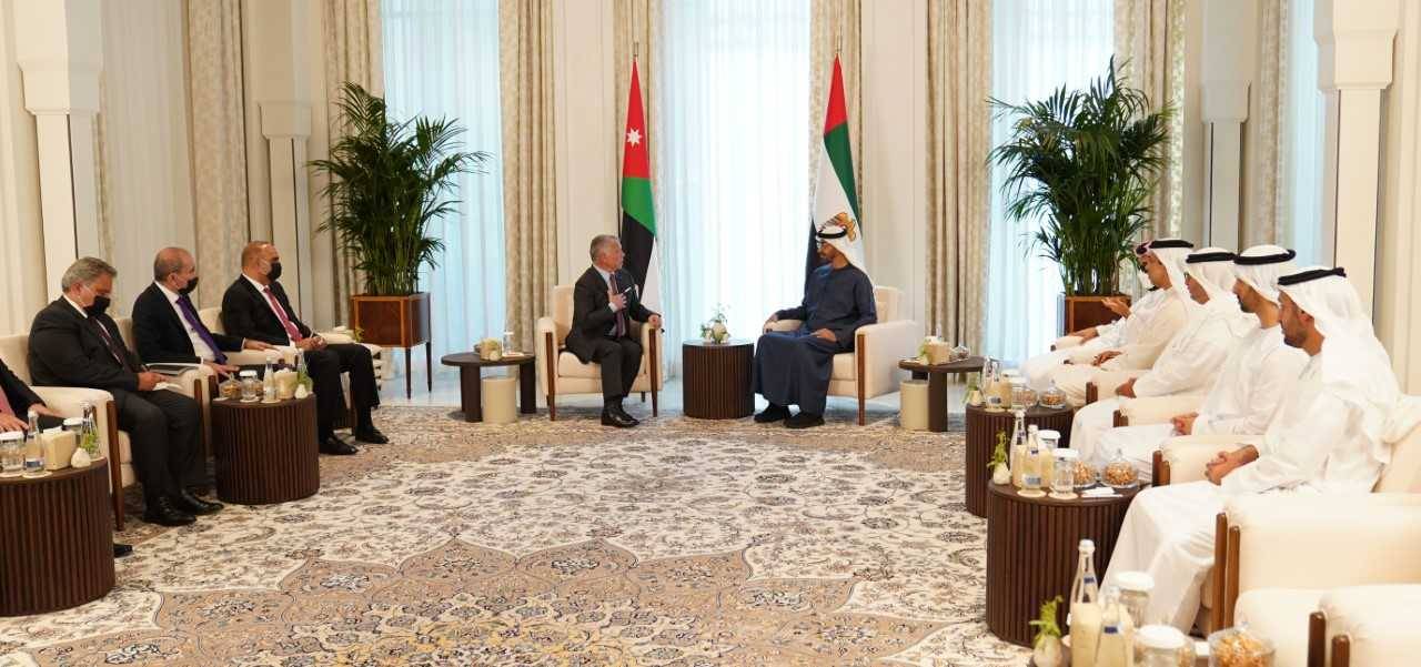 الملك عبد الله الثاني يلتقي رئيس الإمارات