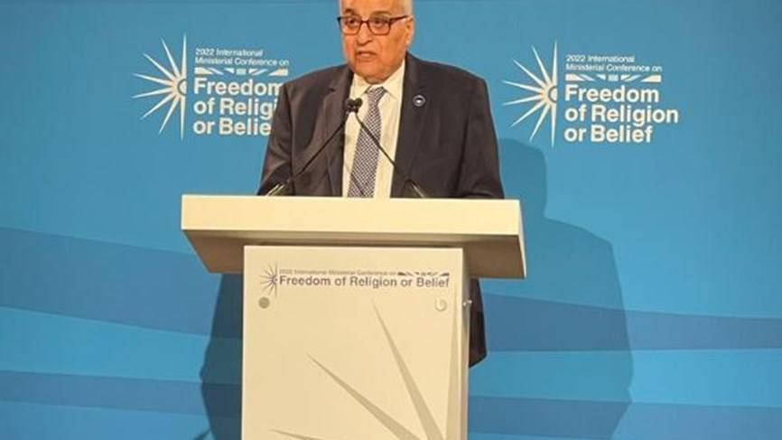 شارك في المؤتمر الوزاري لحريّة الدين في لندن
بو حبيب: لبنان مُلتزم بحريّة الدين
أو المعتقد ويعتبرها إحدى ركائز وجوده