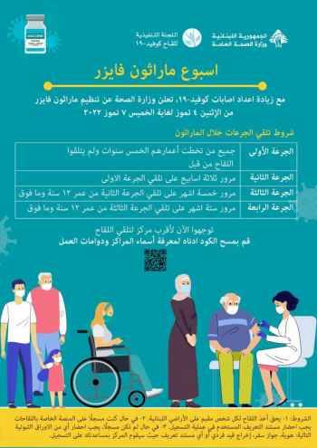 "الصحة" أعلنت تنظيم
"ماراثون فايزر" من 4 الى 7 تموز