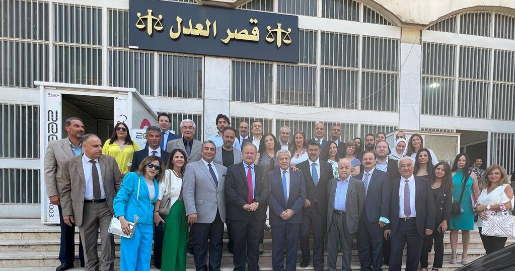 كسبار وأعضاء مجلس النقابة
زاروا محكمة عاليه وزحلة