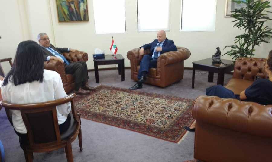 زيارات وداعية لسفراء في مكتب بوحبيب