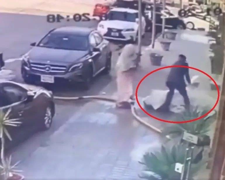 خرطوم ماء ينغص فرحة عريس وعروس