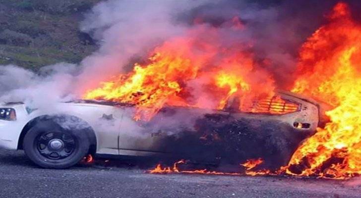 بالصور- إندلعت النيران بسيارته..ممثل عربي شهير يتعرض لحادث سير خطير!