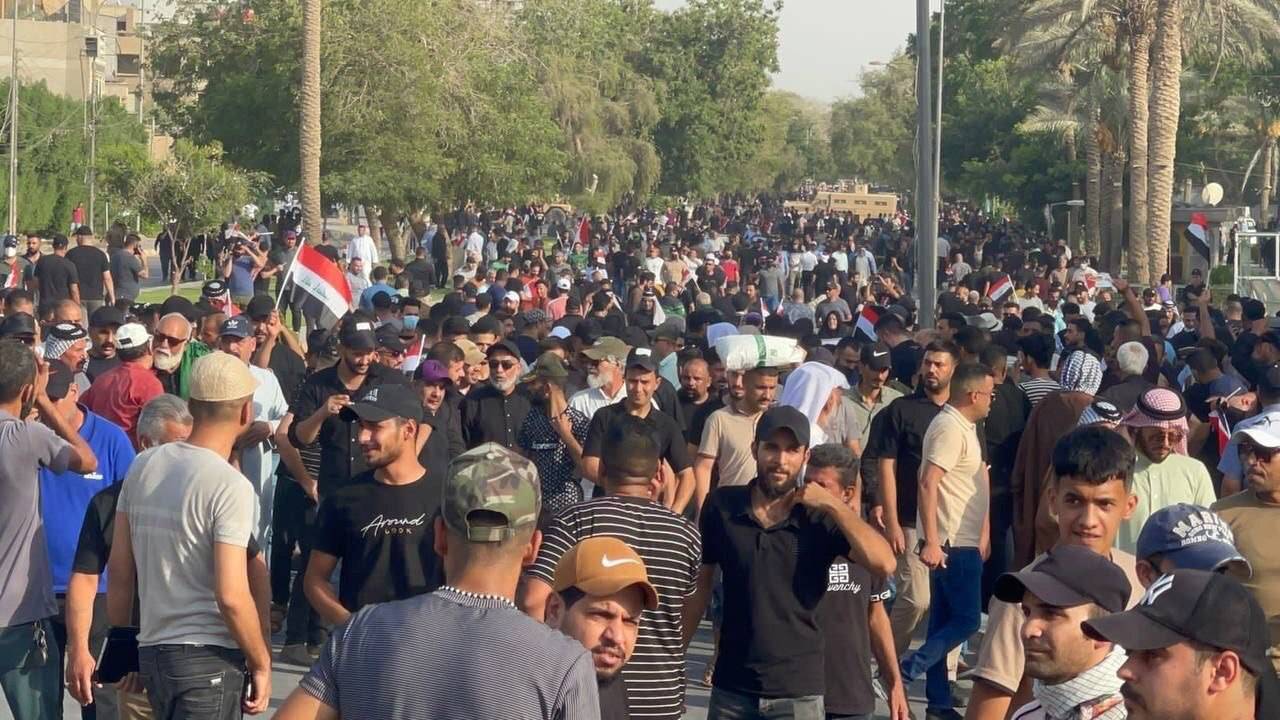 مؤيدو "الإطار التنسيقي" يتظاهرون في بغداد
