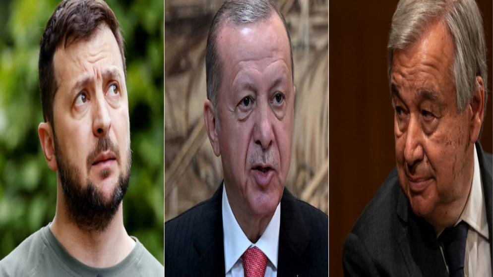 غوتيريش يلتقي زيلينسكي وأردوغان في أوكرانيا