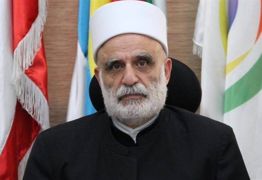 شيخ العقل: لعمل انقاذي مشترك حفاظاً على لبنان