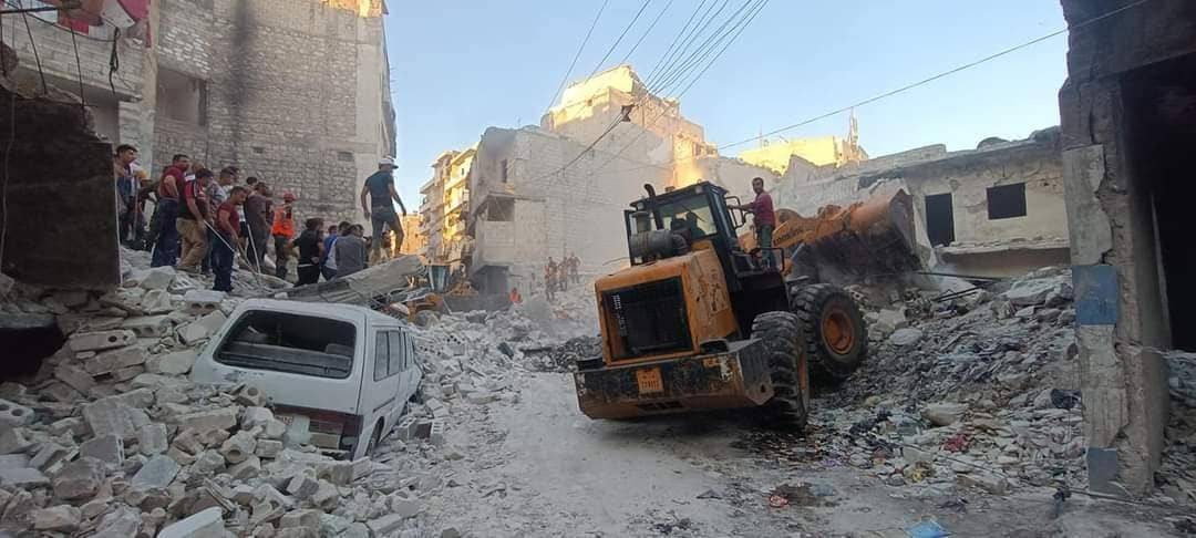 9 قتلى جراء انهيار بمبنى في حلب
