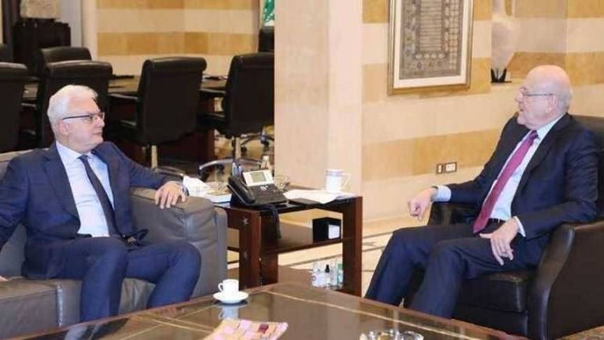 ميقاتي يبحث مع القرم في شؤون وزارة الإتصالات ومطالب القطاع