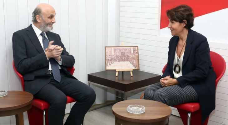 جعجع التقى غريو: لا نرى أن
الرئيس التوافقي يدفع الأمور للحلّ