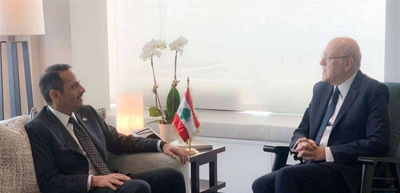 ميقاتي التقى وزير خارجية قطر وتناولا العلاقات بين البلدين