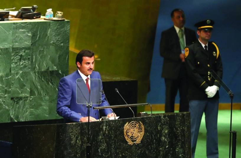 أمير قطر: ليتحمّل مجلس الأمن مسؤوليته في إلزام إسرائيل بإنهاء احتلال الأراضي الفلسطينية
