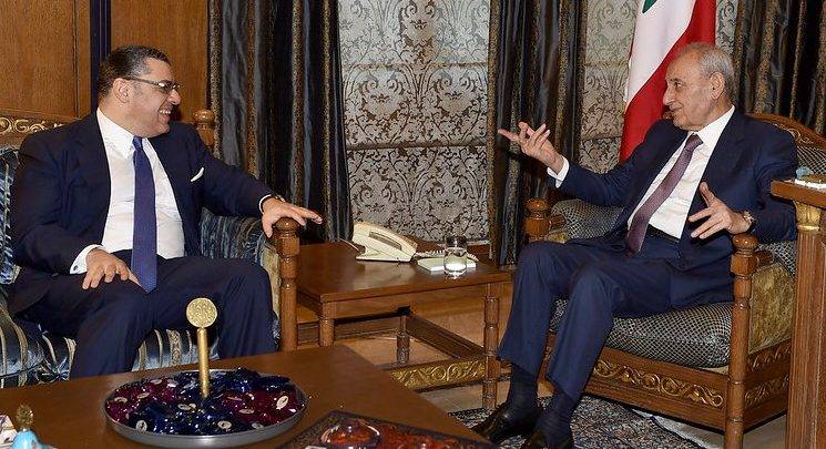 بري عرض الأوضاع والتطورات مع السفير المصري