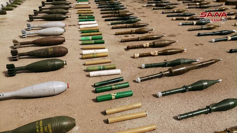 ضبط كميات كبيرة من الأسلحة في ريف درعا
