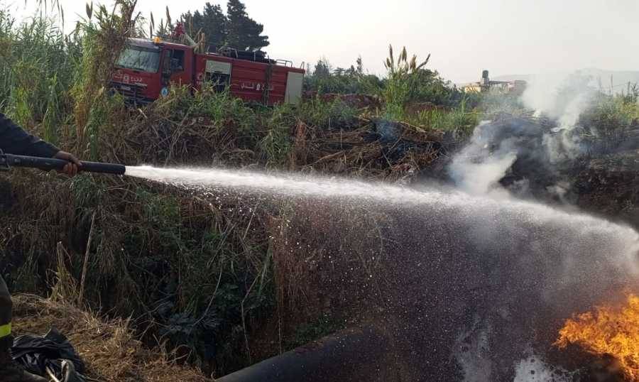 إشتعال خطّ أنانيب النفط المهترئ في سهل عكار