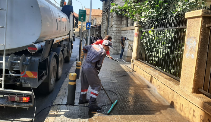حملة تنظبف في بيروت بالتعاون مع شركة رامكو