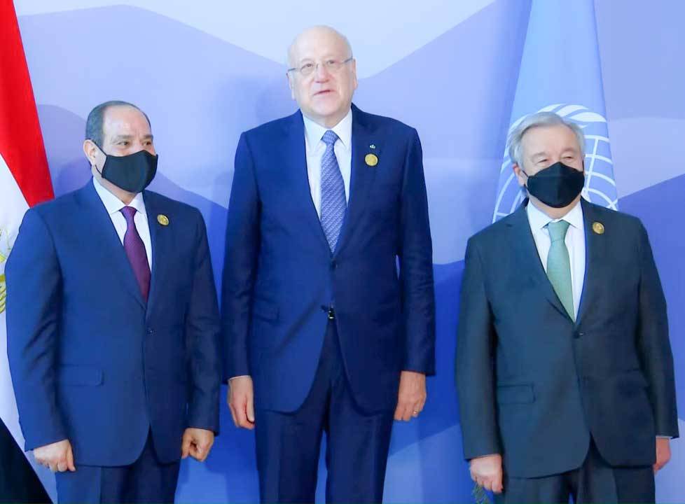 شارك في افتتاح مُؤتمر "تغيّر المناخ"
ميقاتي واصل لقاءاته مع مسؤولين أكدوا دعمهم لبنان:
ضرورة العمل لانتخاب رئيس جديد وعدم إطالة فترة الشغور