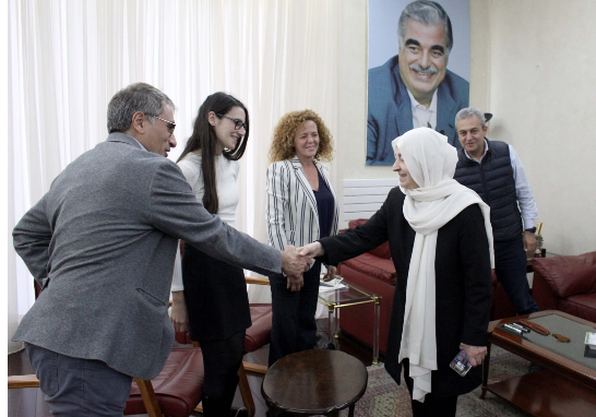 بهيّة الحريري تبحث مع زوارها شؤوناً صيداوية