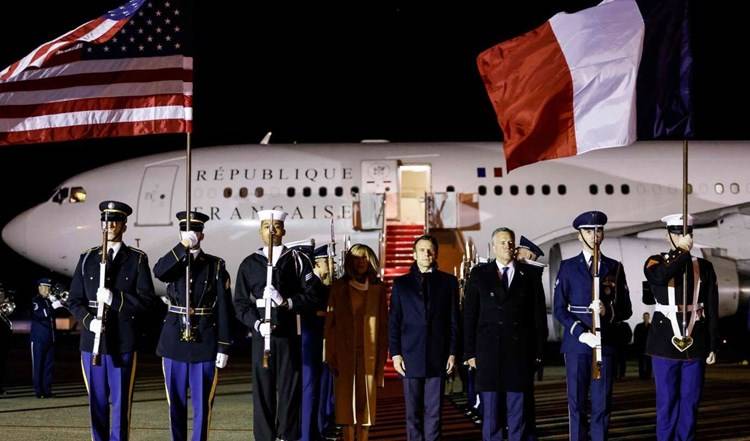 في أول زيارة.. ماكرون يصل إلى أميركا لتكريس مصالحة البلدين