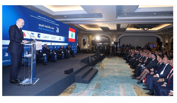 افتتاح "منتدى الاقتصاد العربي" في حضور أكثر من 400 مشارك

ميقاتي يحذّر: لبنان على مفترق طرق... النّهوض أو التّدهور!