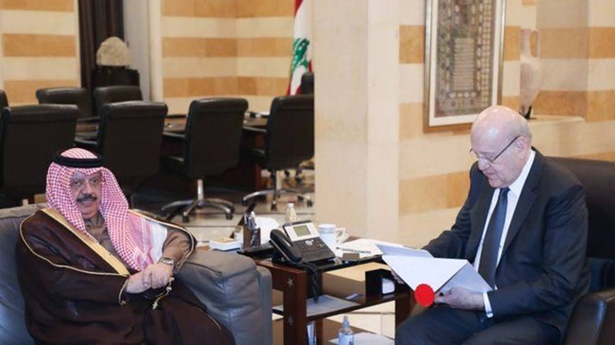 ميقاتي يلتقي السفير القطري ويتسلم دعوة لحضور مؤتمر أممي في الدوحة