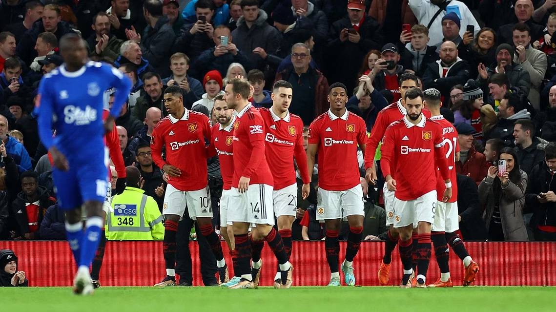 كأس انكلترا: مانشستر يونايتد يتخطى ايفرتون ويبلغ الدور الرابع