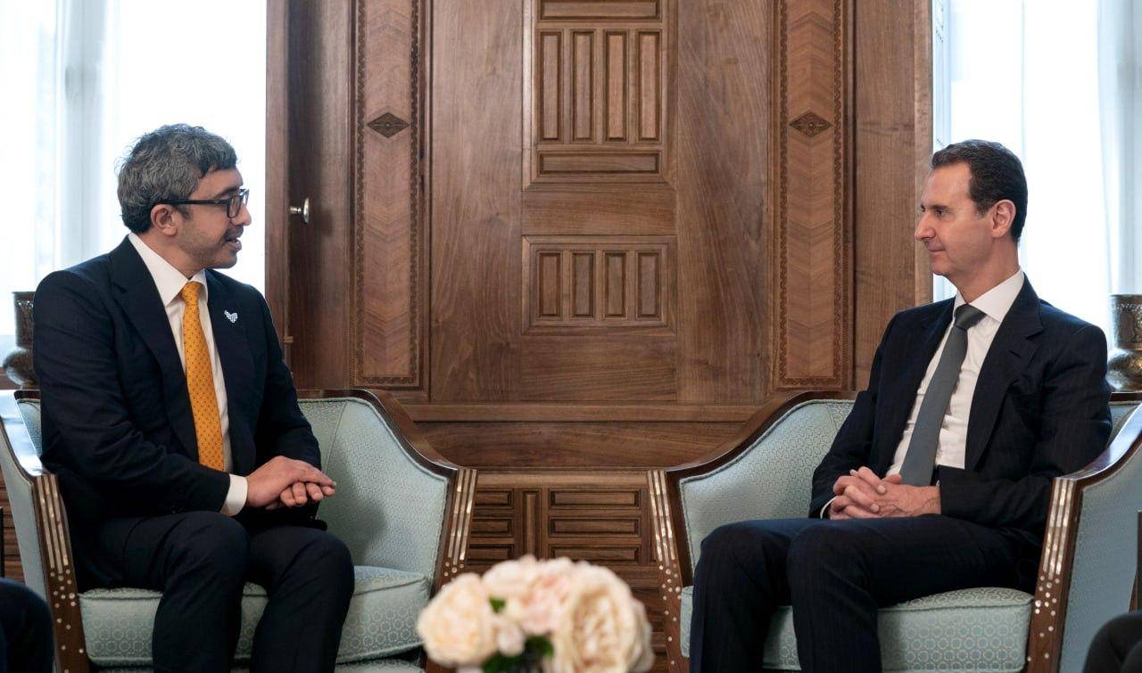 بن زايد: الإمارات حريصة على تعزيز التعاون مع دمشق واستمرار التنسيق معها