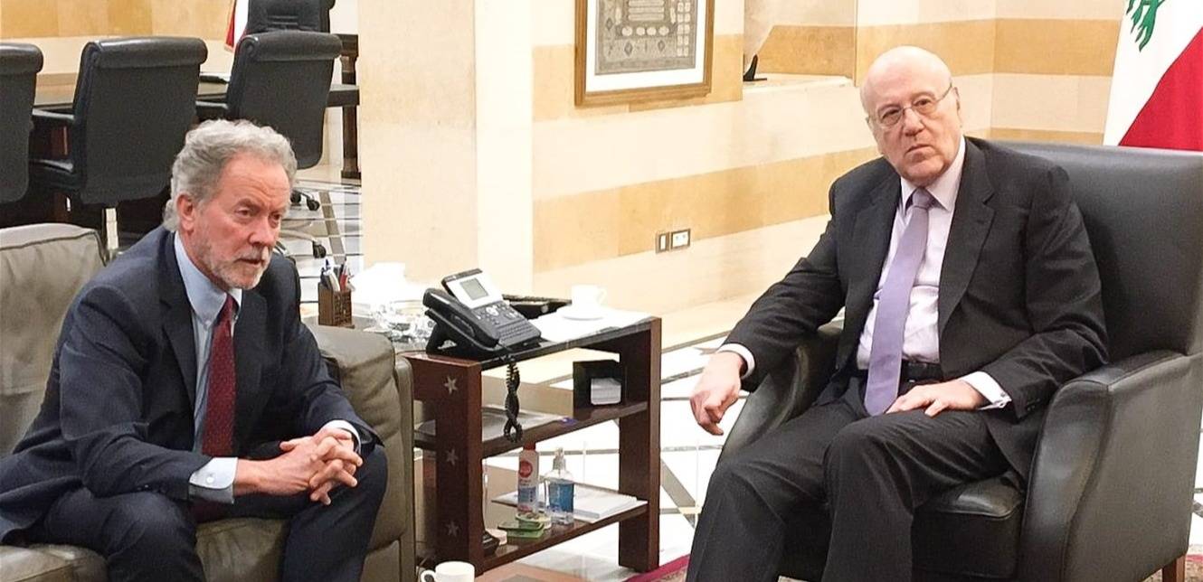 بيزلي بعد لقائه ميقاتي: سنكون دائما الى جانب لبنان