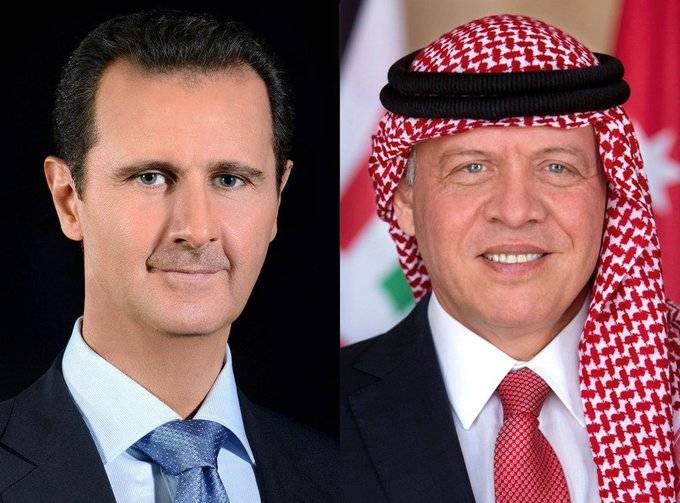 الملك عبد الله الثاني يؤكد تضامن بلاده مع سوريا في اتصال هاتفي مع الأسد