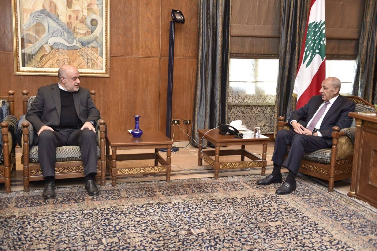 بري استقبل سفير إيران والعريضي