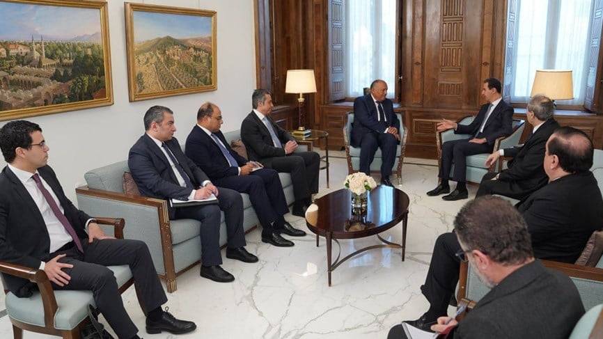 شكري: هدف زيارتي إلى دمشق إنساني بالدرجة الأولى