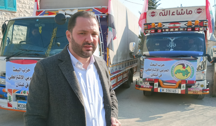 حجازي أطلق قافلة مساعدات الى حلب:

